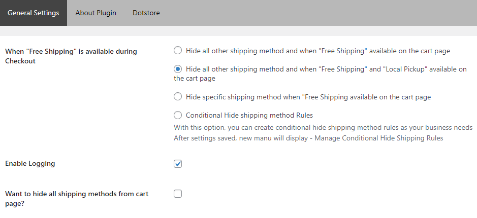 hide shipping settings 2