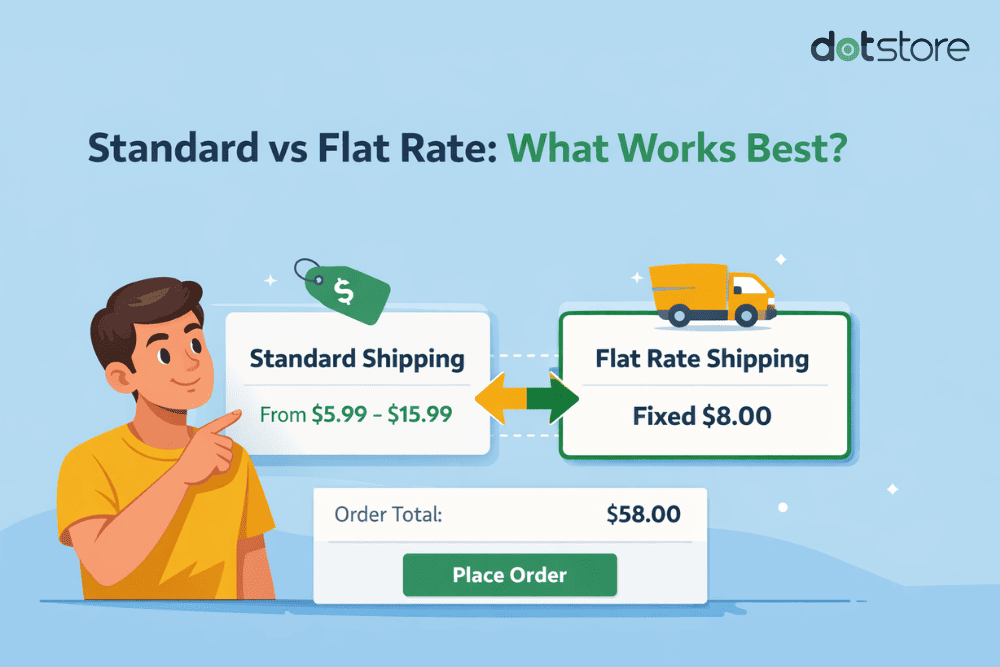 Standard Vs Flat Rate Shipping Fee in WooCommerce