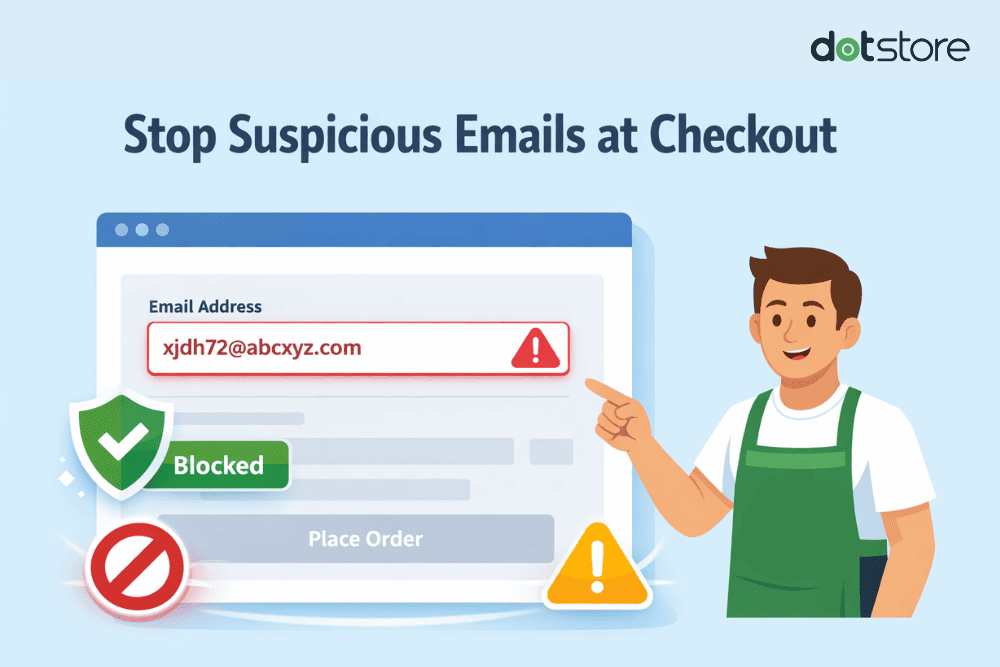 Block fraud customers by suspicious email addresses in WooCommerce