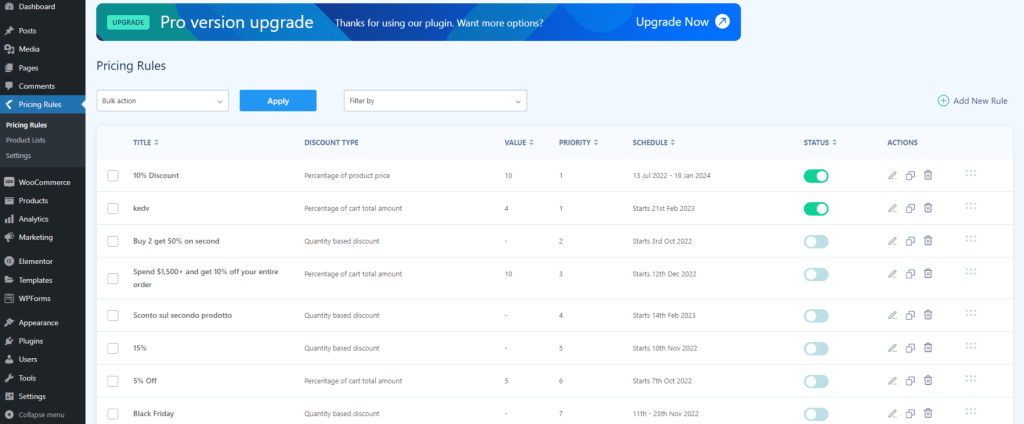 Dynamic Pricing With Discount Rules for WooCommerc by acowebs