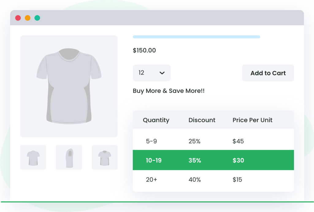 Quantity-based tiered discounts