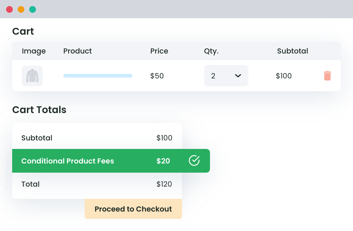 WooCommerce Extra Fees Banner