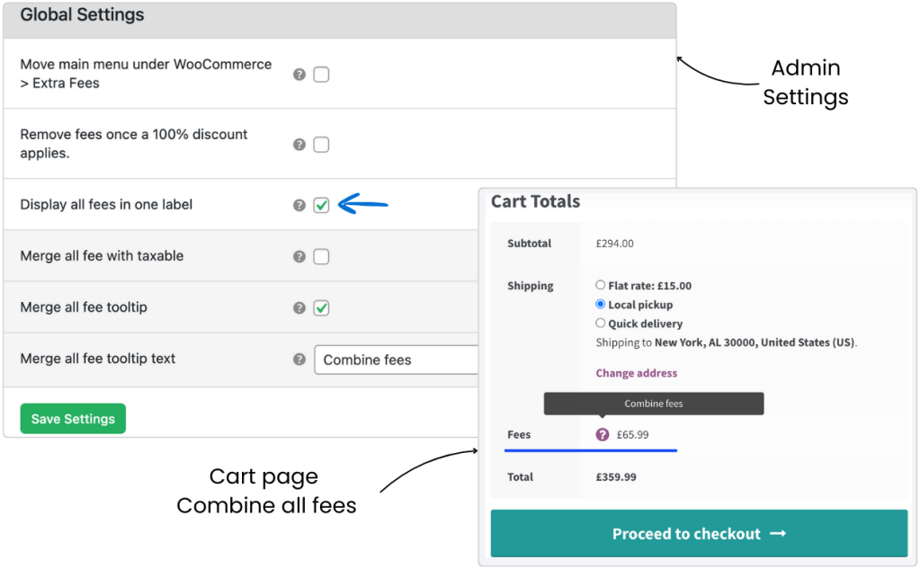 Merge All WooCommerce Fees Under One Label