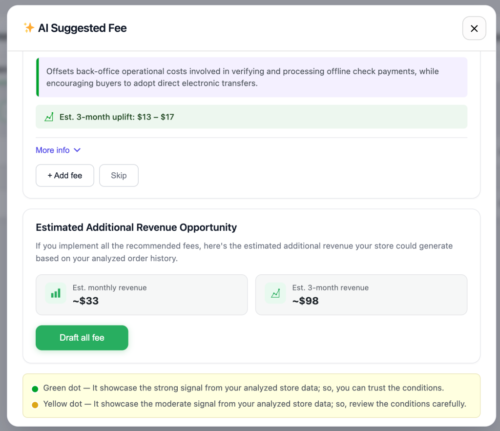 draft all ai fee in one click