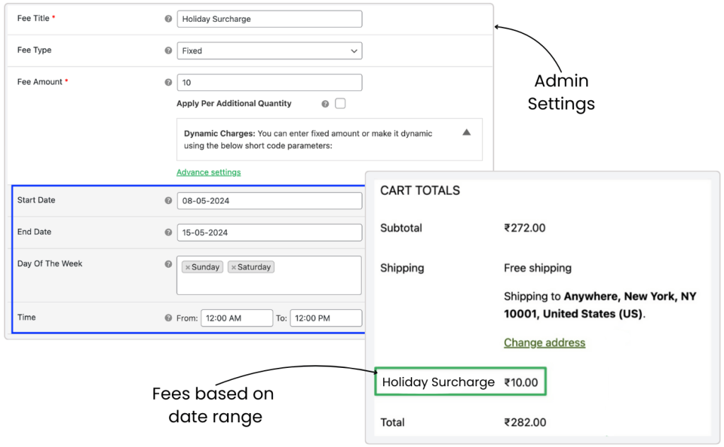 Scheduled WooCommerce Fees on Holiday