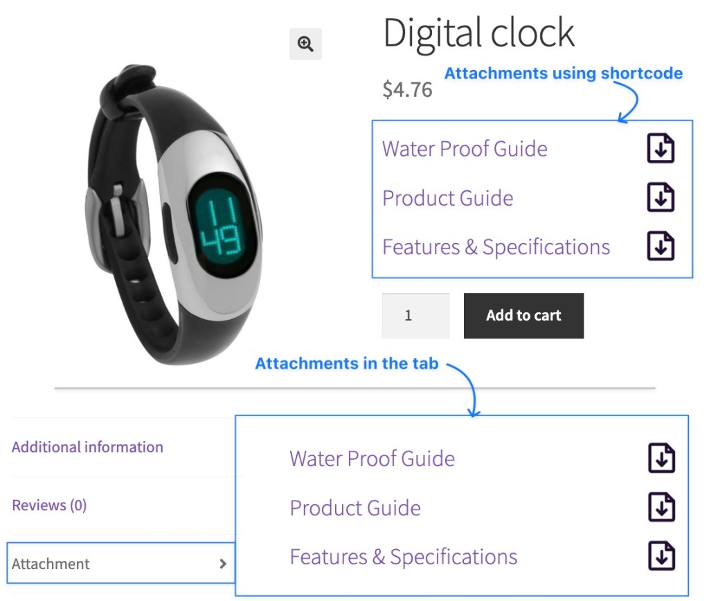 Add WooCommerce Product Attachments in Multiple Locations