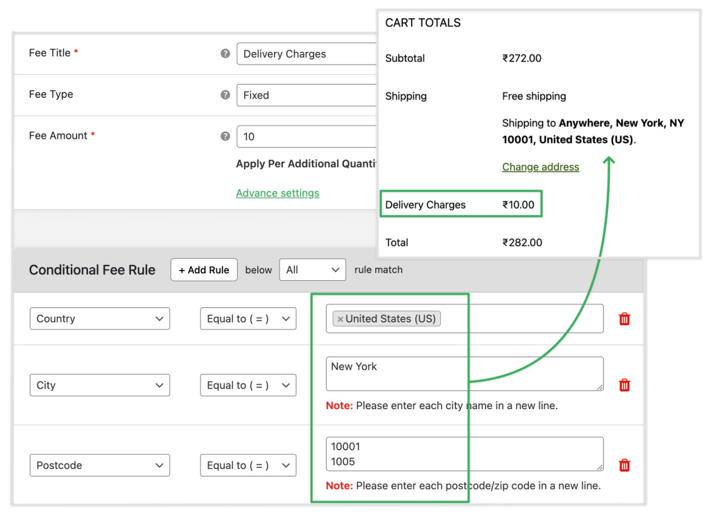 Location-Based WooCommerce Extra Fees
