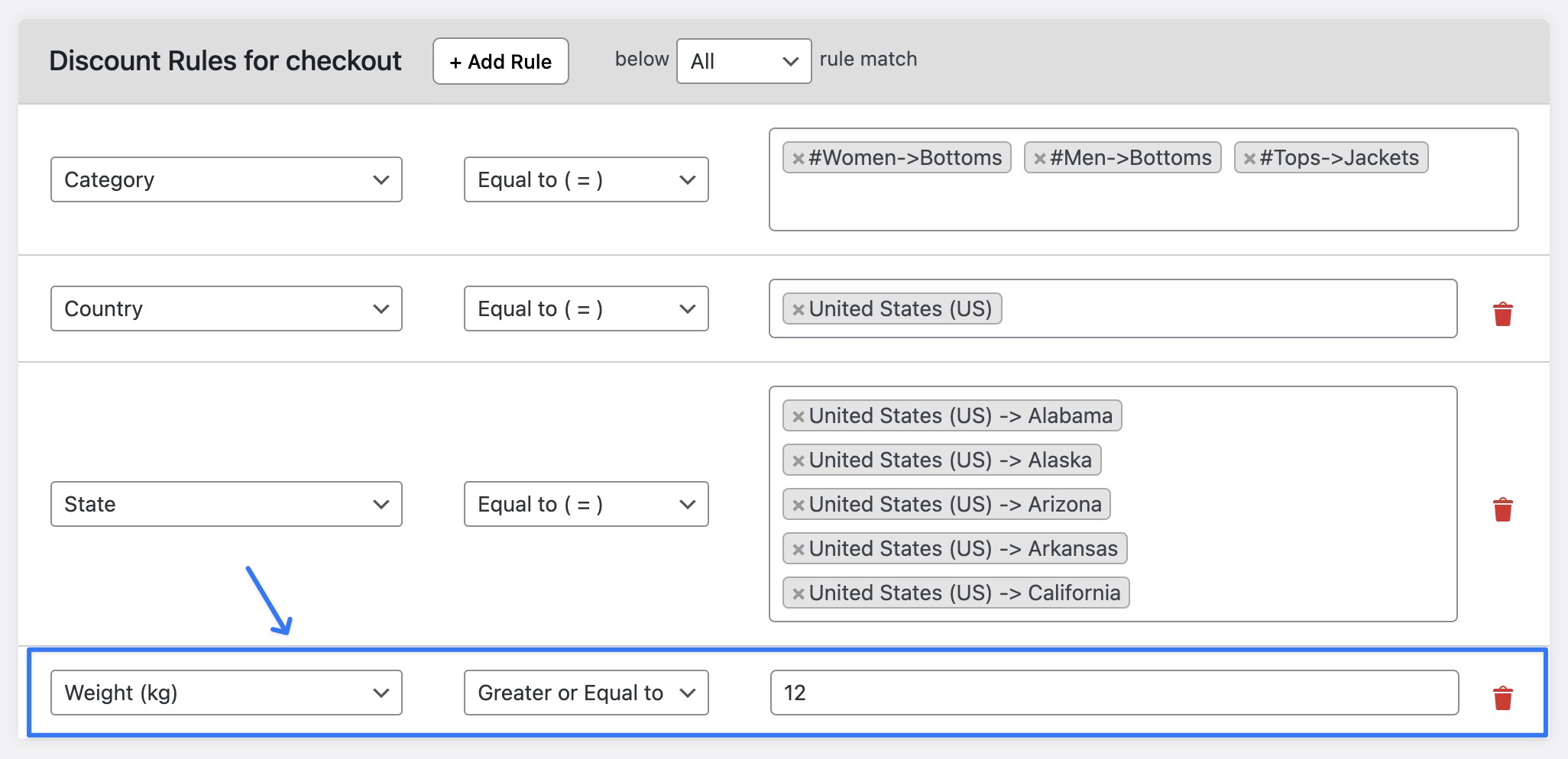 Weight Based WooCommerce Discount Rules