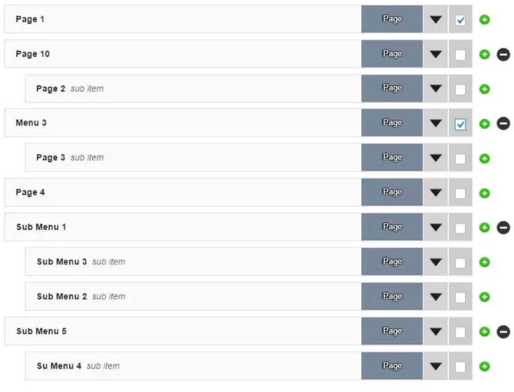 Effective User Interface to manage WordPress menu
