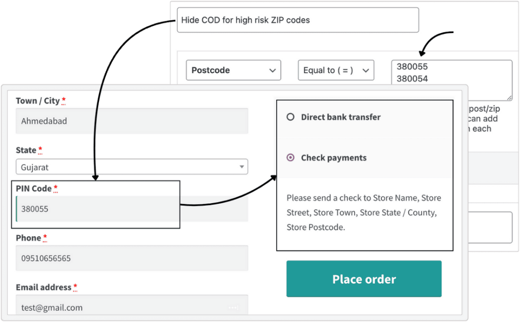 Conditional Payments - Billing or Shipping Fields Related Rules