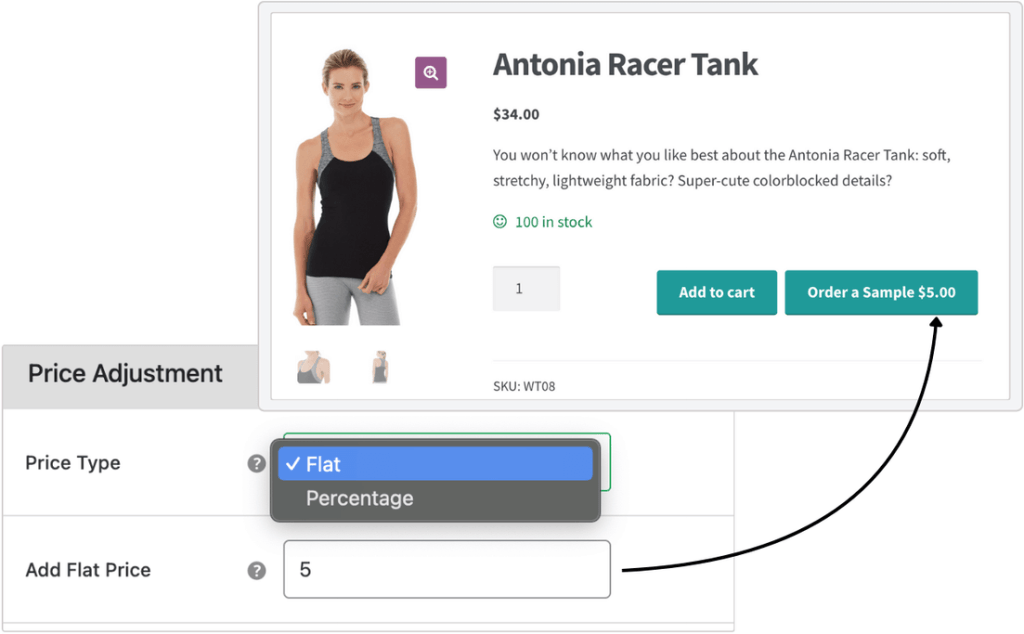 Dynamic pricing for WooCommerce Product Sample
