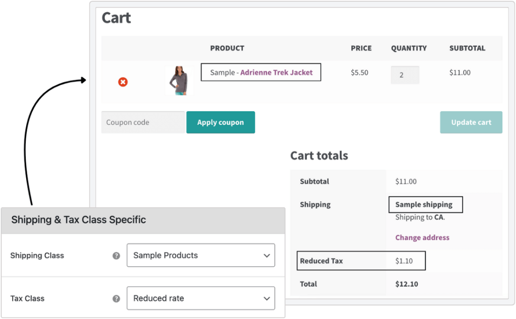 Custom Shipping and Tax for WooCommerce Product Sample