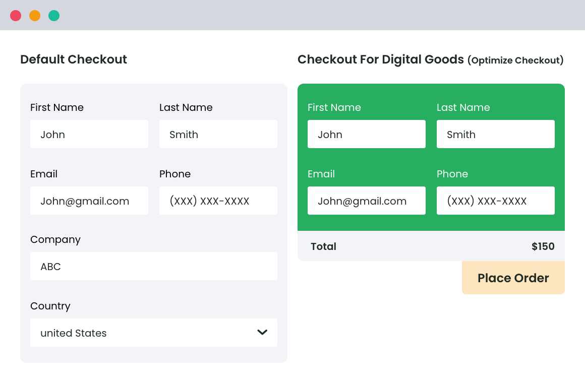 WooCommerce Checkout For Digital Goods Banner