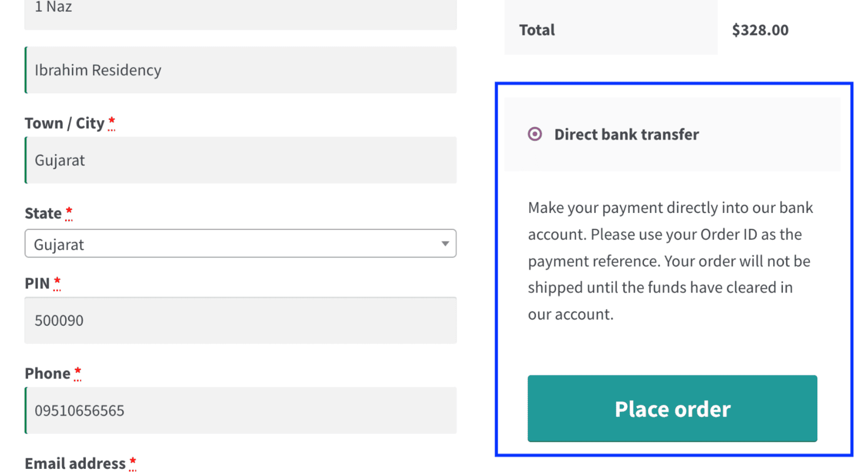 Disable COD and check payments at checkout.