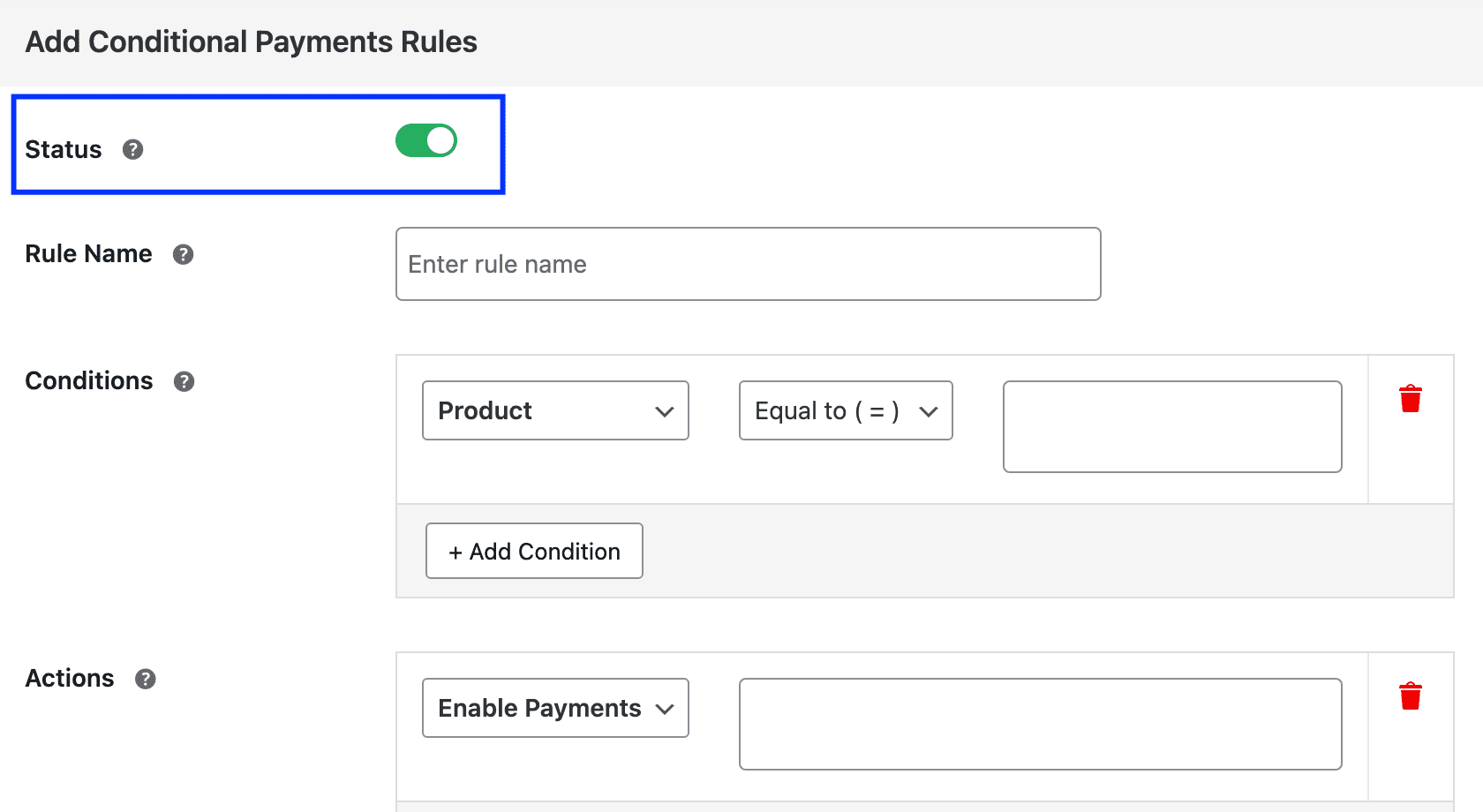 conditional payments screenshot 2