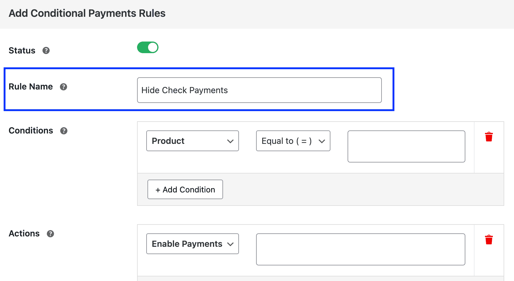 conditional payments screenshot 3