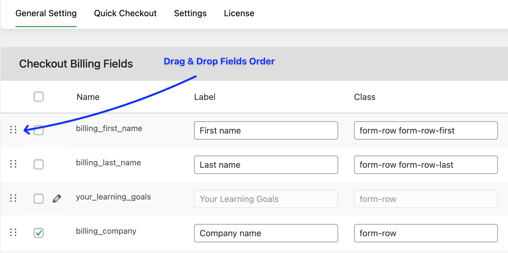 Drag-and-Drop and Sorting Checkout Fields in WooCommerce