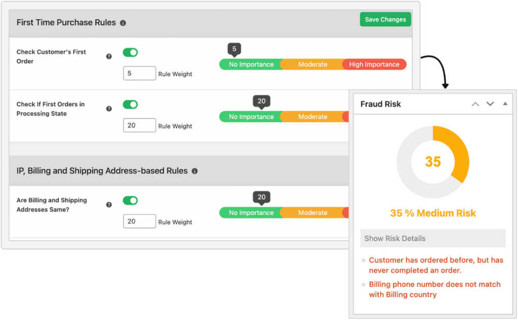 Custom WooCommerce Fraud Score Engine