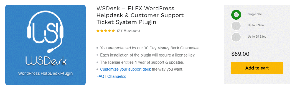 04 WSDesk – ELEX WordPress Helpdesk Customer Support Ticket System Plugin
