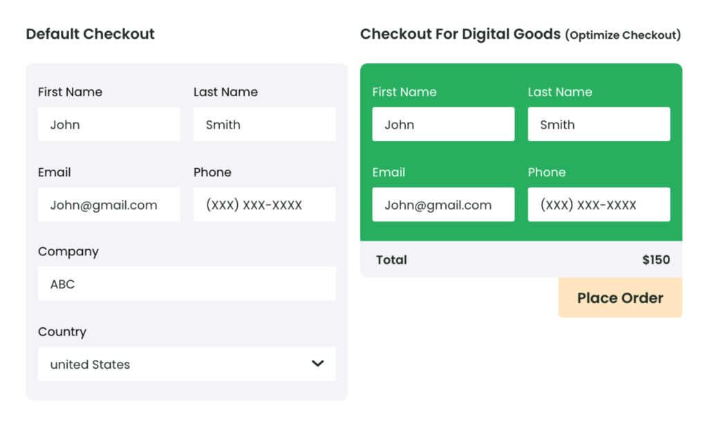 One Page Checkout