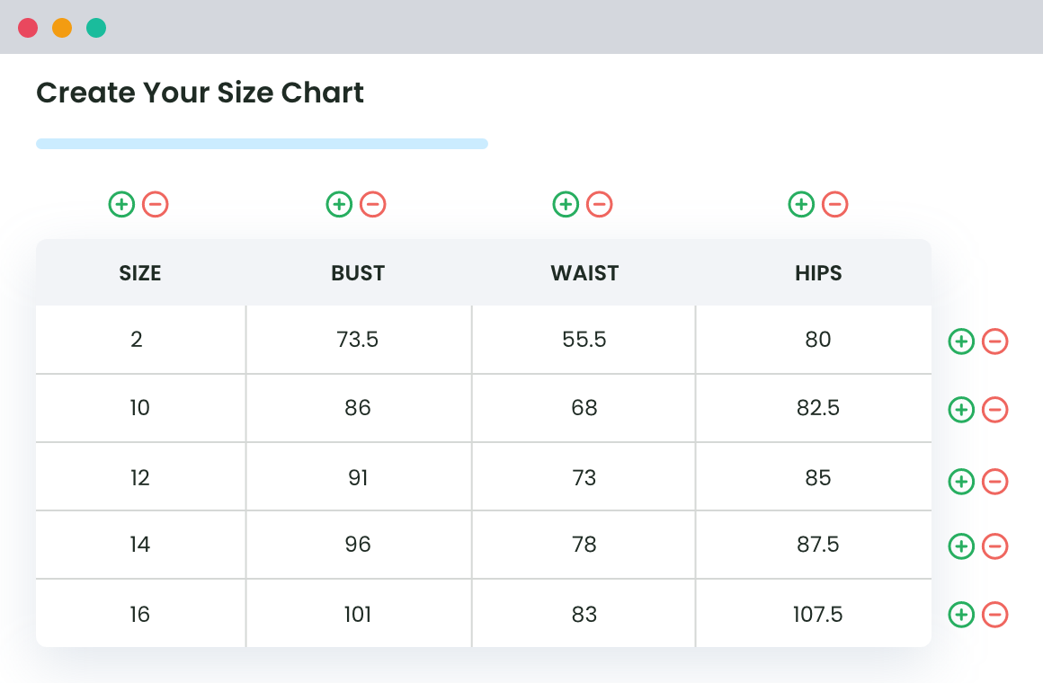 Product size charts plugin for Thedotstore