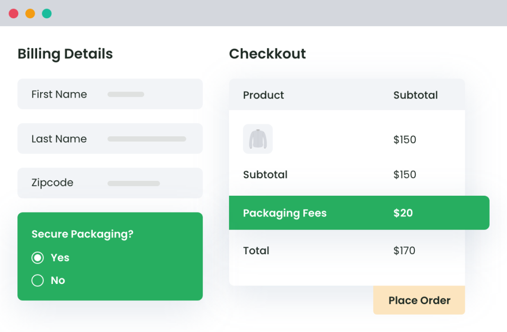 WooCommerce Extra Fees Feature 1