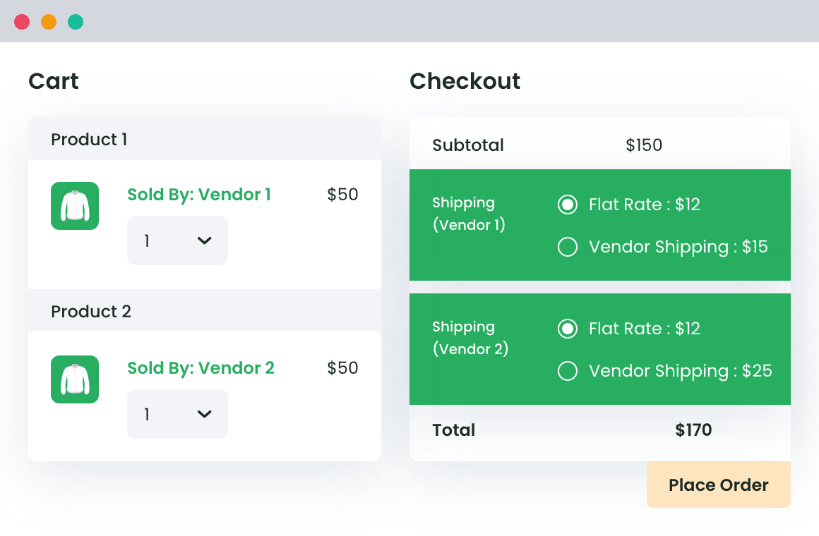 WooCommerce Multi Vendor Shipping Addon feature 3