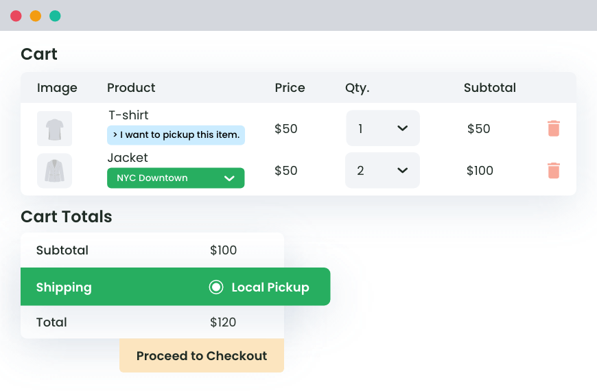 Local Pickup For WooCommerce - Thedotstore