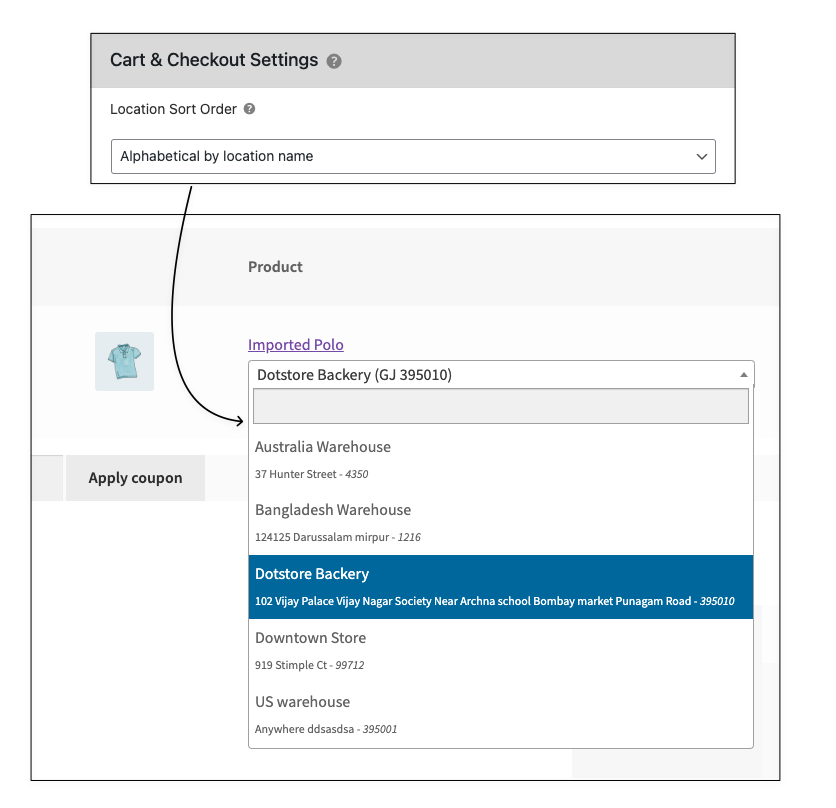 Apply shorting on WooCommerce Local Pickup locations