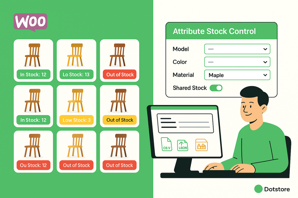 attribute level control with Dotstore Attribute Stock management plugin to fix 'this product is currently out of stock' issue