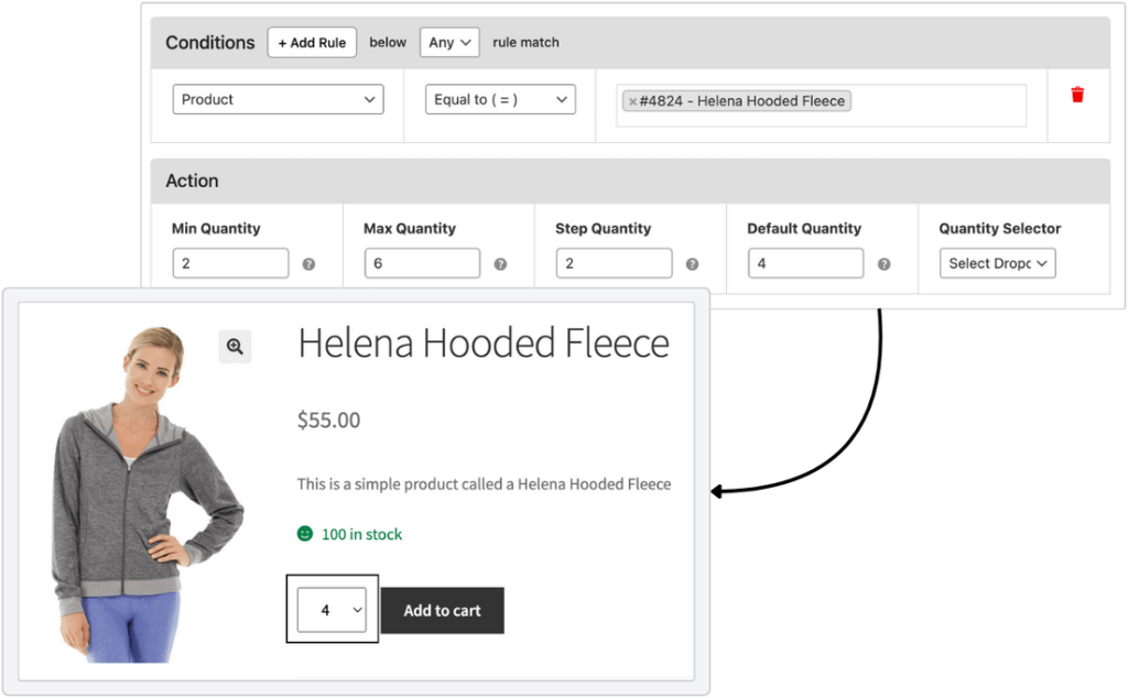 Set Default Values, Step Increments, and Selector Options in WooCommerce