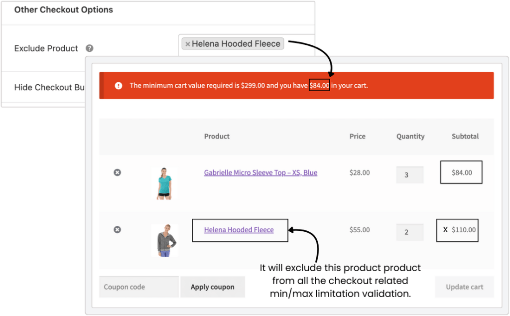 Exclude products from global settings in WooCommerce