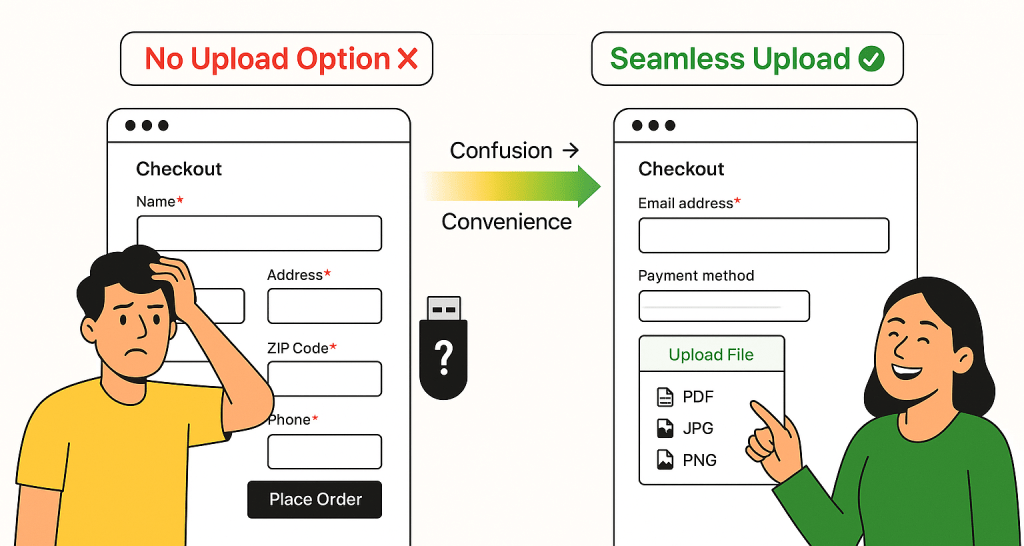 Customer File Upload to WooCommerce Checkout benefit