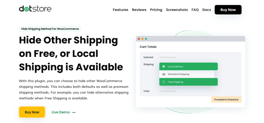 WooCommerce shipping calculator plugins Hide-shipping-method-for-WooCommerce-Thedotstore