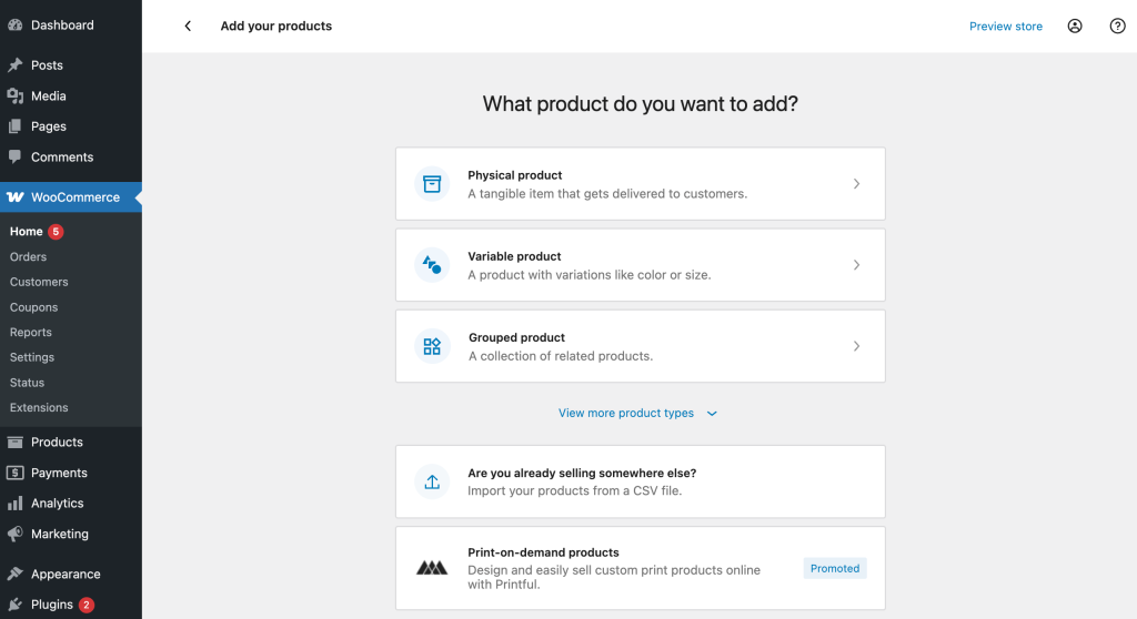 WooCommerce 9.8 Add new products advanced features