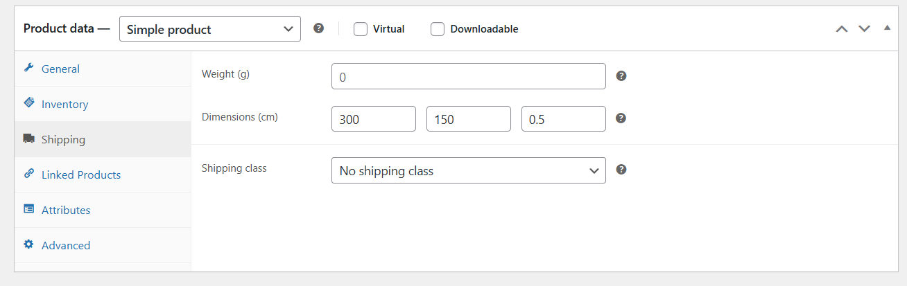 WooCommerce shipping based on product dimensions - 3