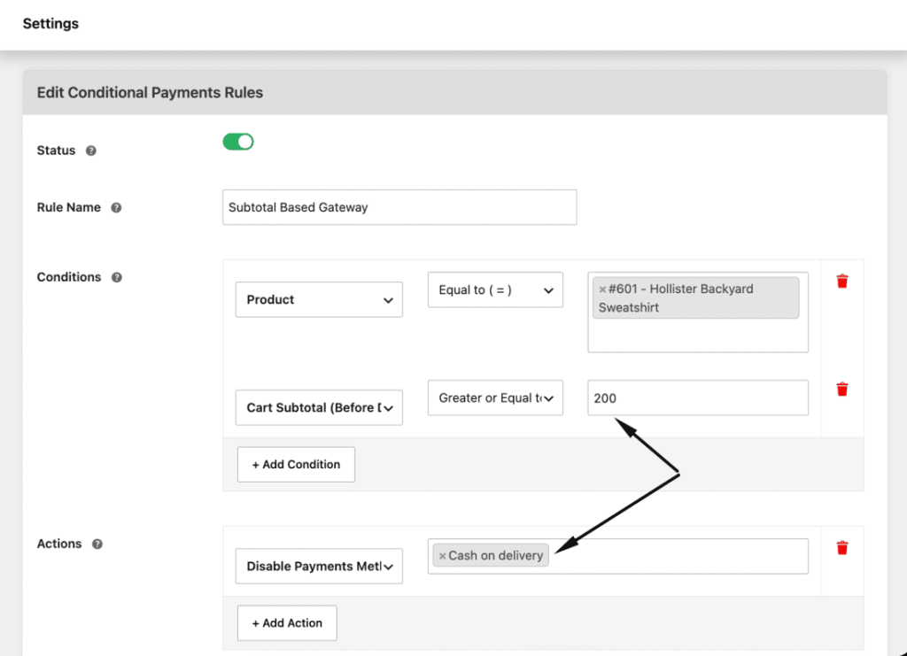 Conditional Payments plugin rule hiding Cash on Delivery by cart total