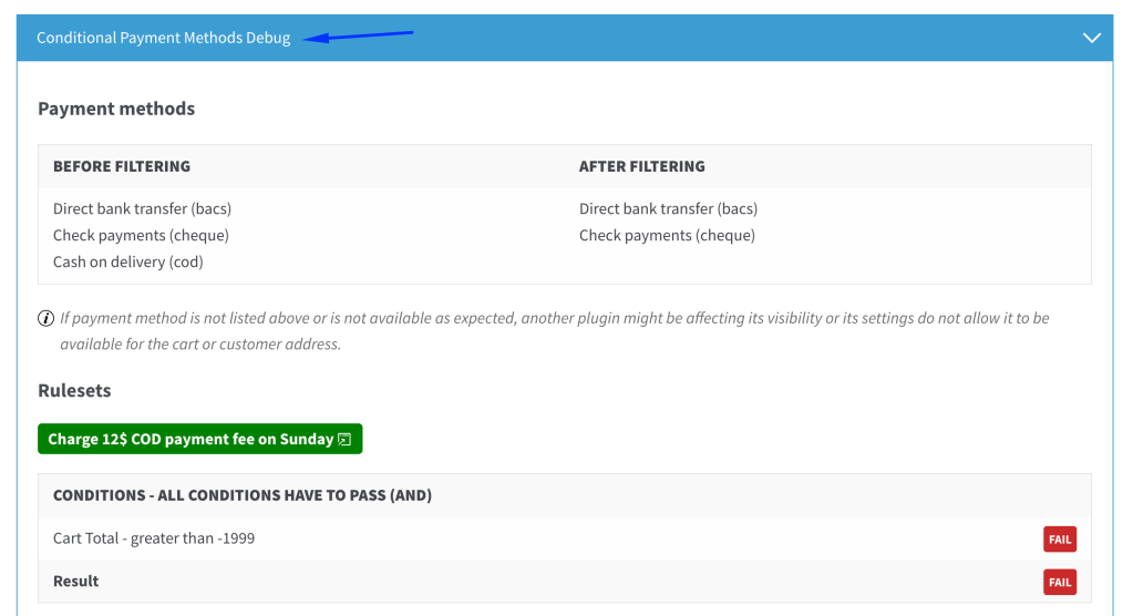 View condition evaluations in real-time