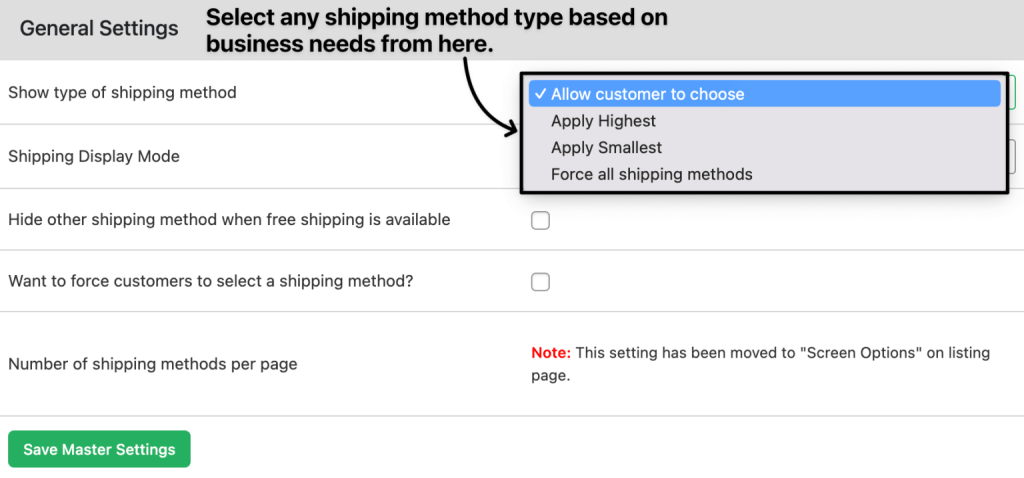 display the best shipping method option to your customers