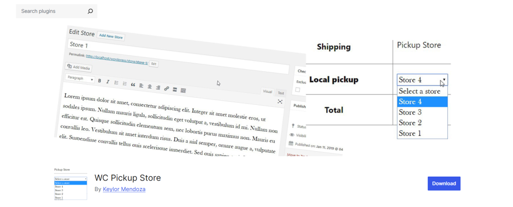 WooCommerce store pickup plugin - WC Pickup Store by Keylor Mendoza