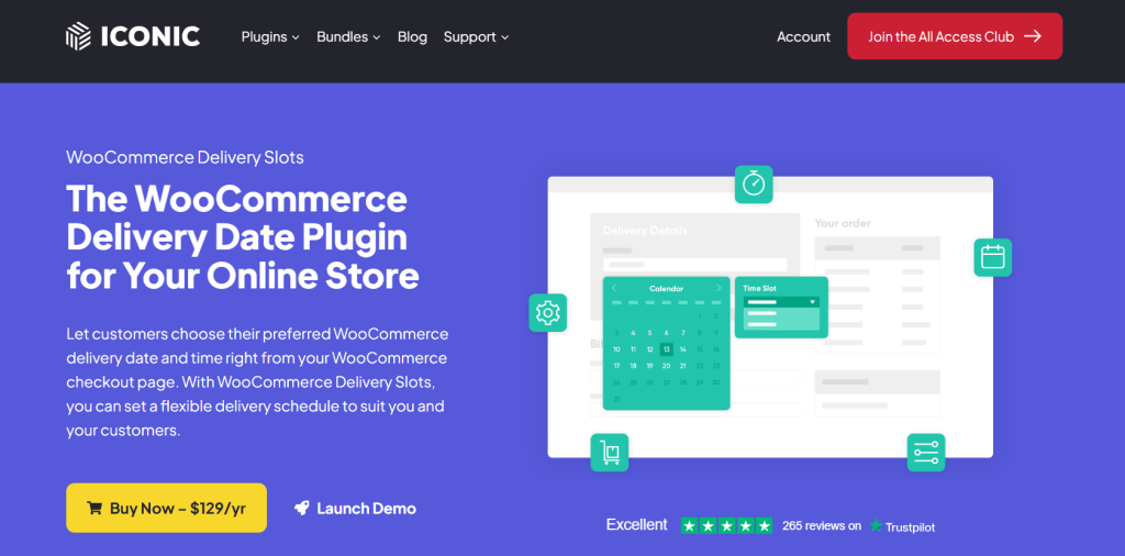 WooCommerce store pickup plugins - WooCommerce Delivery Slots by Iconic