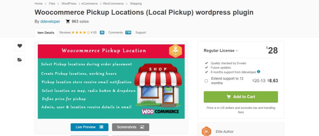 WooCommerce store pickup plugins - Woocommerce Pickup Locations (Local Pickup)