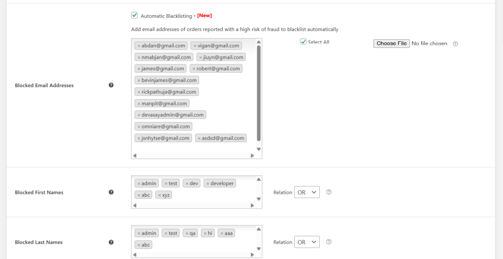 WooCommerce Fraud Prevention plugin - blacklist users