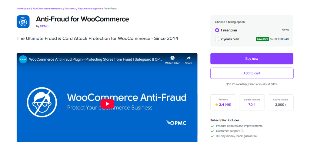 WooCommerce anti fraud plugins -Anti Fraud for WooCommerce