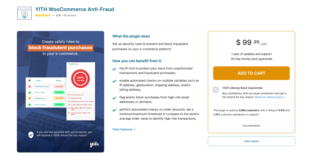 WooCommerce anti fraud plugins -YITH WooCommerce Anti Fraud