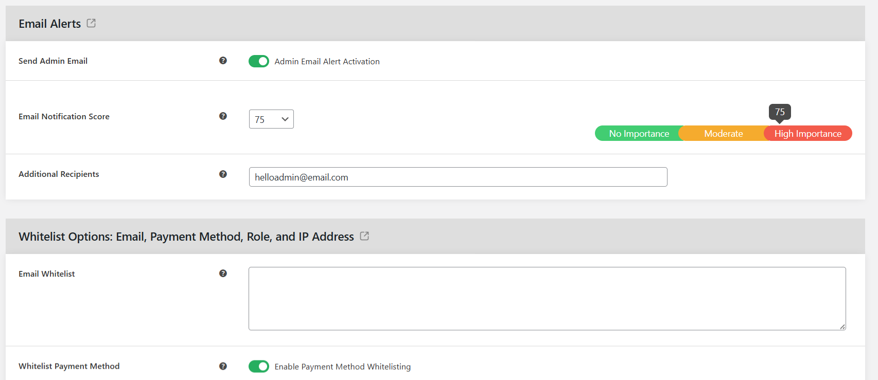 WooCommerce anti spam - enable automatic spam checks 3