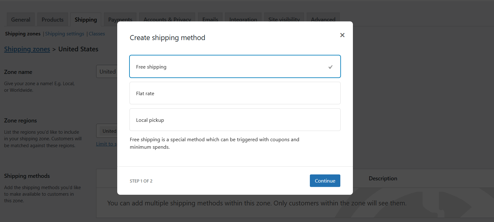 WooCommerce free shipping over amount - 14