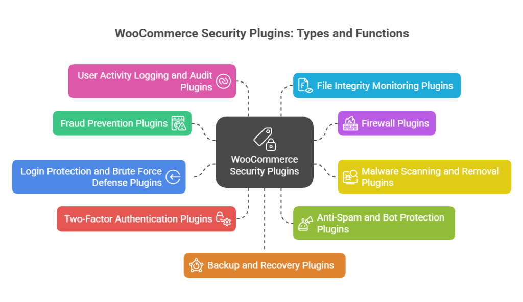 Types of WooCommerce Security Plugins - visual selection