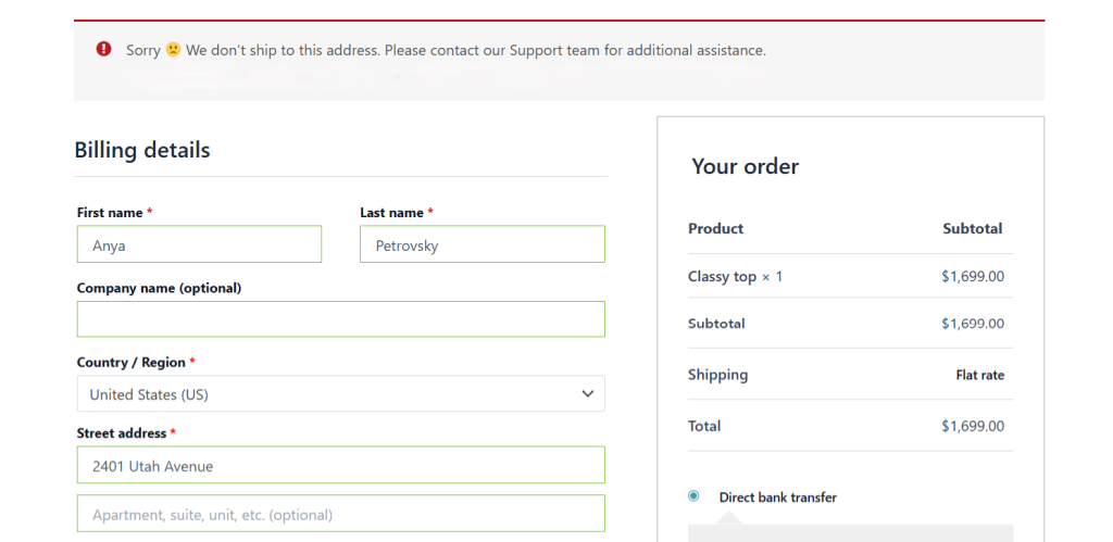 WooCommerce Fraud Prevention Plugin - Shipping Address Restriction