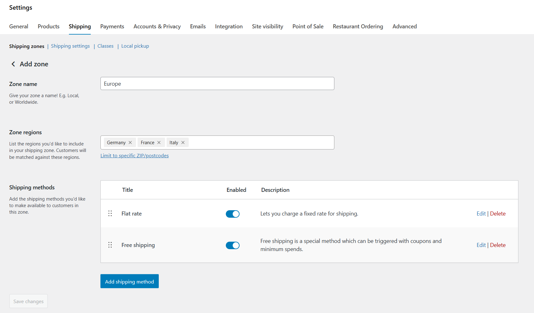 WooCommerce international shipping - 3